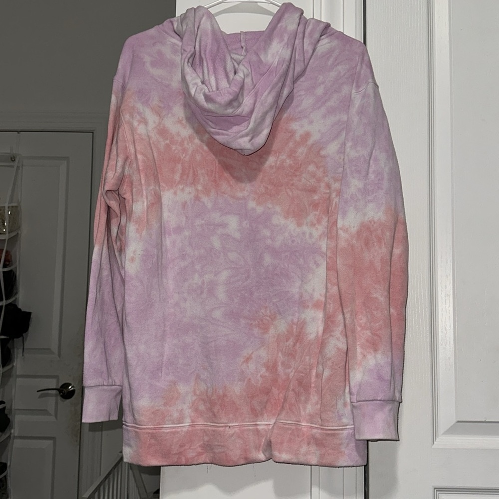 VS Pink Crossover Tie Dye Pink Hoodie - Picture 10 of 12